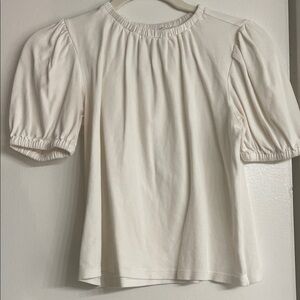 Ann Taylor Cream Puff Sleeve Blouse